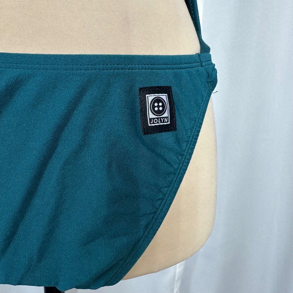 JOLYN Alyssa One Piece Swimsuit Size 34 US 8/10 Teal Open Back Athletic - Picture 11 of 12